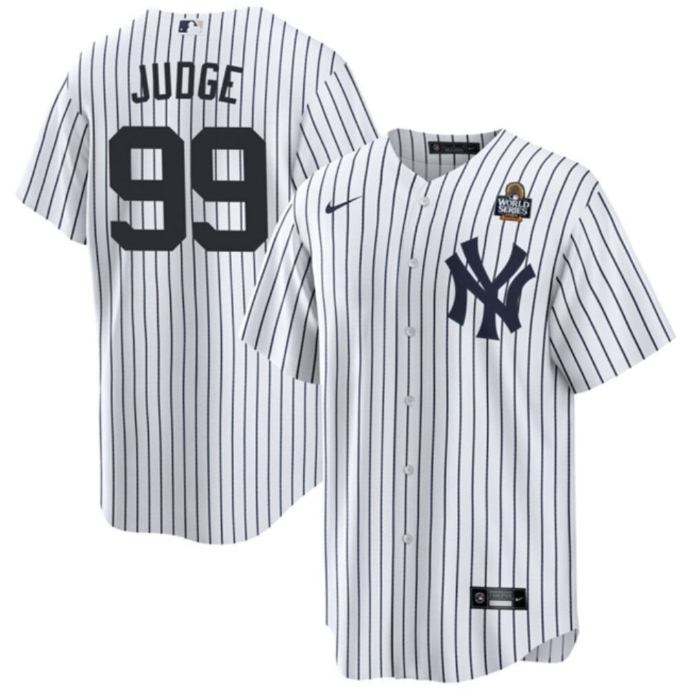 #99 Aaron Judge White 2024 World Series Stitched 99 J… - Gem